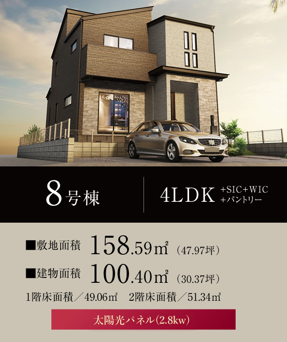 8号棟 4LDK+SIC+WIC+パントリー