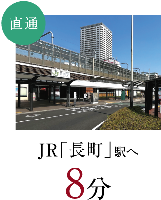直通　JR「長町」駅へ8分