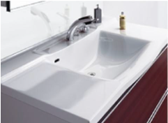 アクリル人造大理石ボウル一体型カウンター