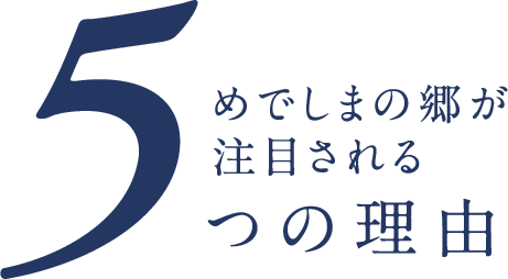 めでしまの郷が注目される5つの理由